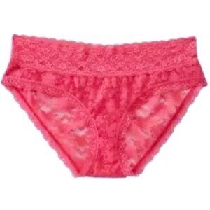 Parisian Intimates Lace Hipster Panty/Pink Daisy/Large/NEW WITH TAGS